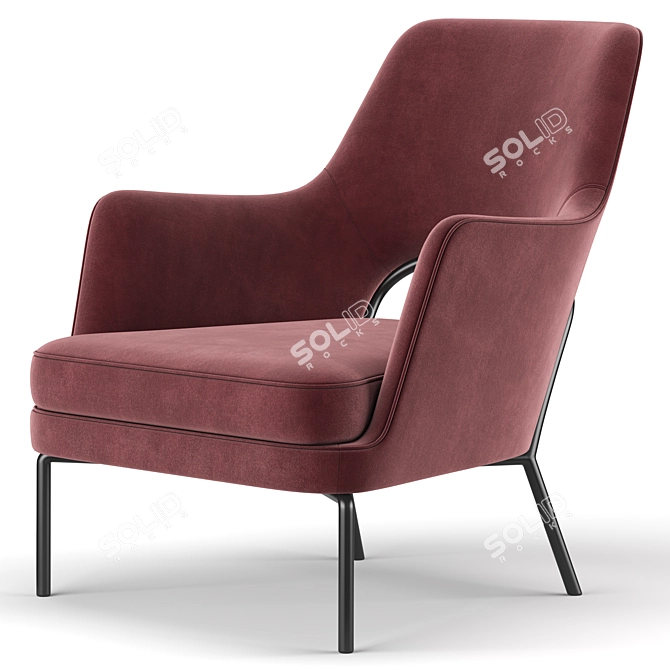 Elegant and Comfortable Joyce Armchair 3D model image 4