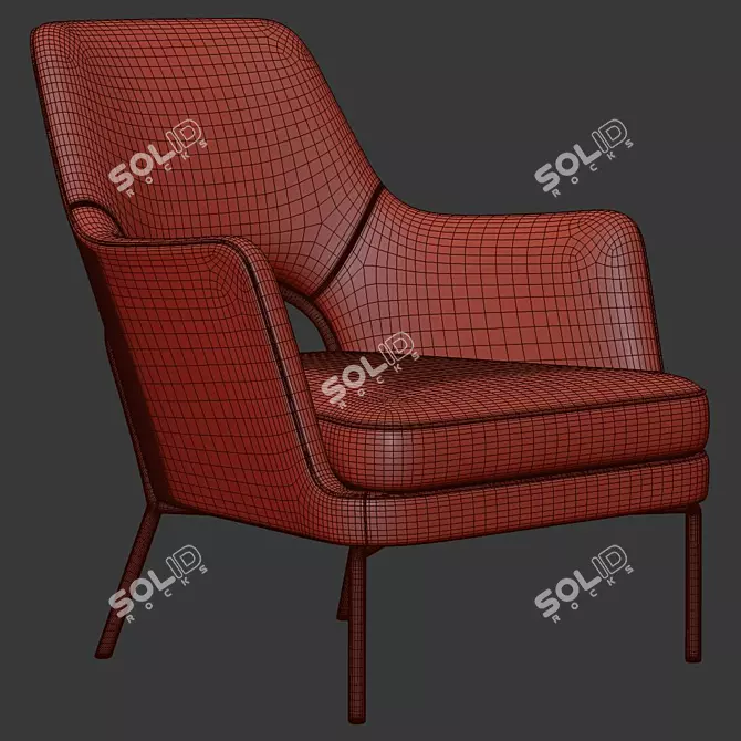 Elegant and Comfortable Joyce Armchair 3D model image 5