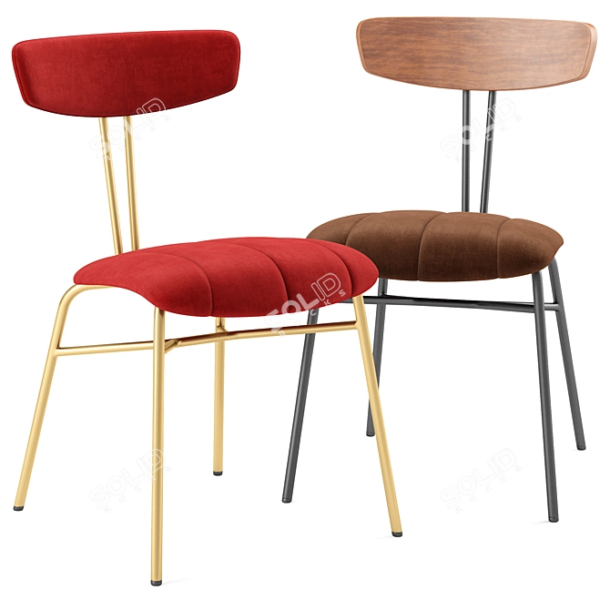 Contract Chair: Amy, Stylish & Sturdy 3D model image 3