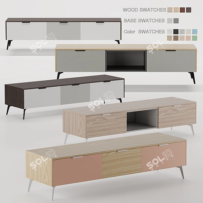 SK Design Olson ST: Stylish SD TV Stand 3D model image 2
