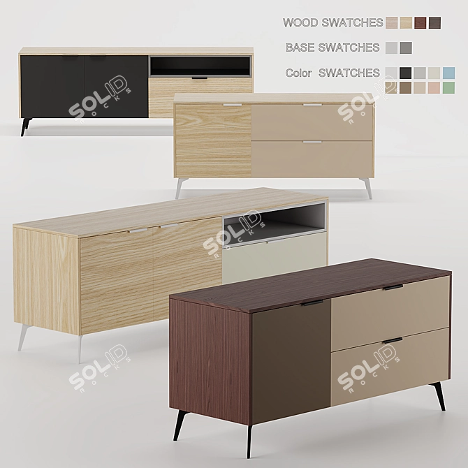 SK Design Olson ST: Stylish SD TV Stand 3D model image 3