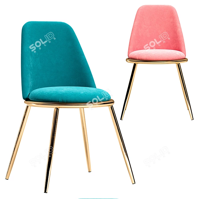 Sleek Chair Alt: Modern Design, TurboSmooth Modifier 3D model image 1