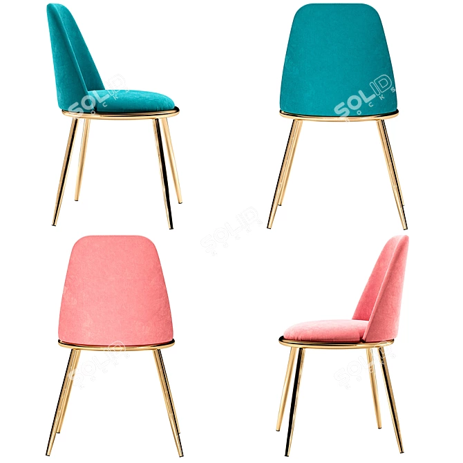 Sleek Chair Alt: Modern Design, TurboSmooth Modifier 3D model image 4