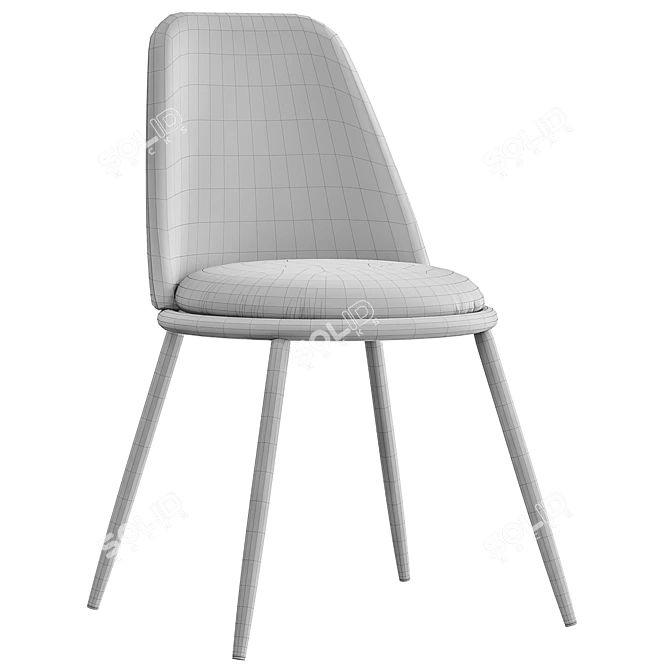 Sleek Chair Alt: Modern Design, TurboSmooth Modifier 3D model image 5