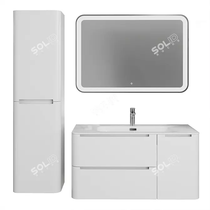 Edifice 100 Bathroom Furniture Set 3D model image 1