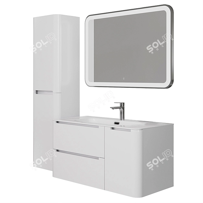 Edifice 100 Bathroom Furniture Set 3D model image 2