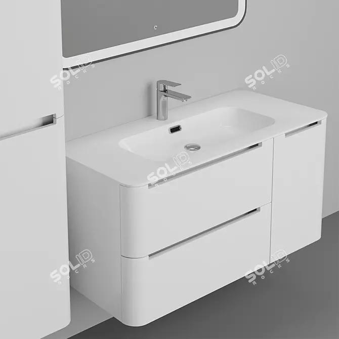 Edifice 100 Bathroom Furniture Set 3D model image 3