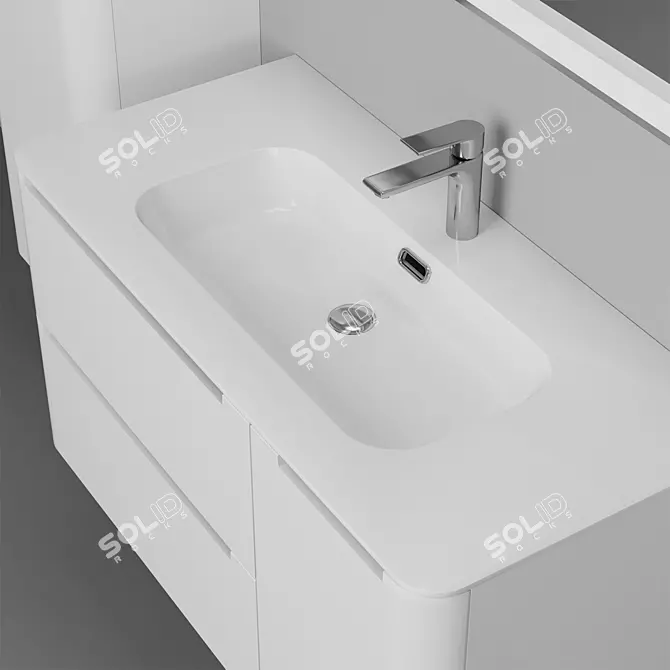 Edifice 100 Bathroom Furniture Set 3D model image 4