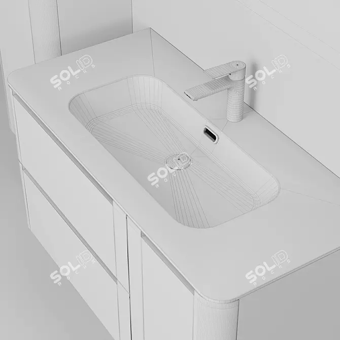 Edifice 100 Bathroom Furniture Set 3D model image 5