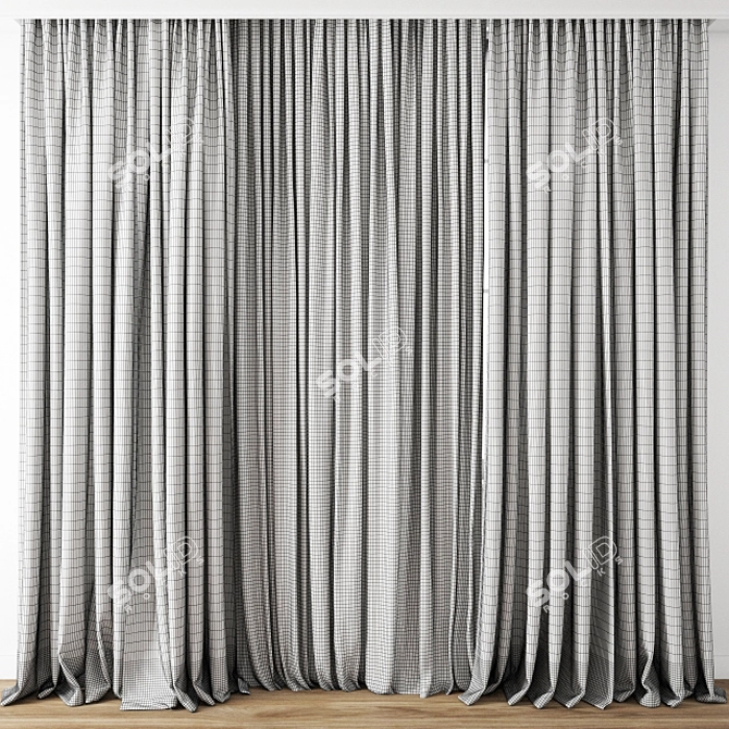 Exquisite Curtain Model: Detailed & Versatile 3D model image 3