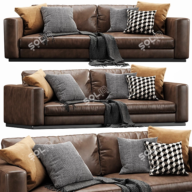 Luxurious Molteni & C Reversi 14 Leather Dream 3D model image 1