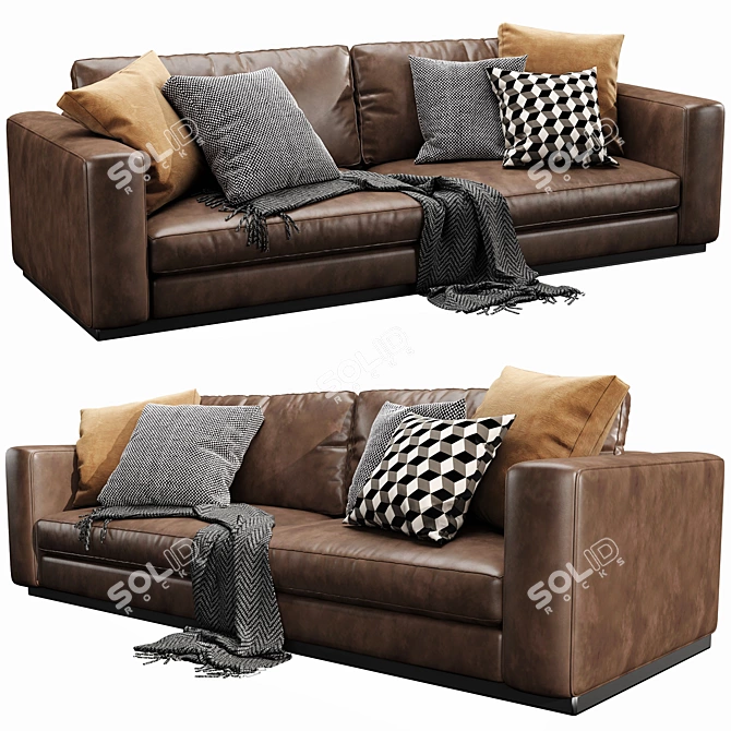 Luxurious Molteni & C Reversi 14 Leather Dream 3D model image 2