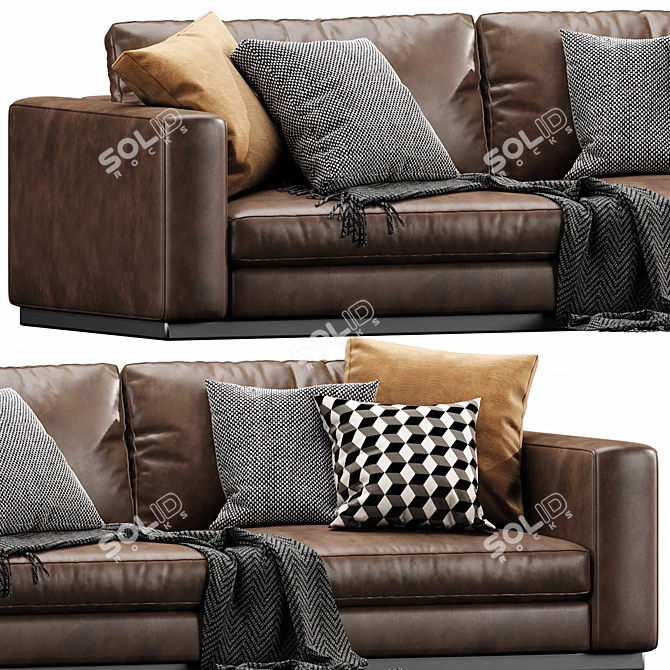 Luxurious Molteni & C Reversi 14 Leather Dream 3D model image 5