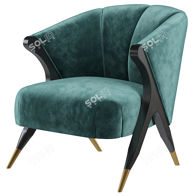 Sophisticated Eichholtz PAVONE Chair 3D model image 2