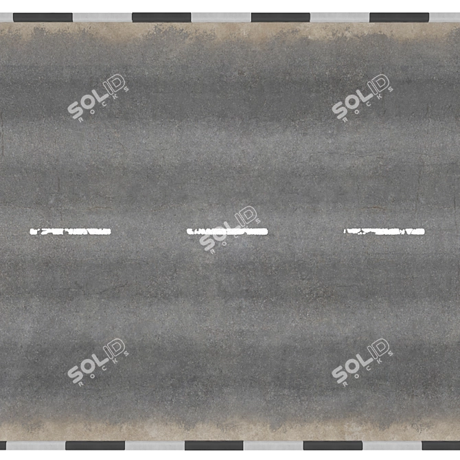 Title: Realistic Procedural Asphalt & Curbs 3D model image 3