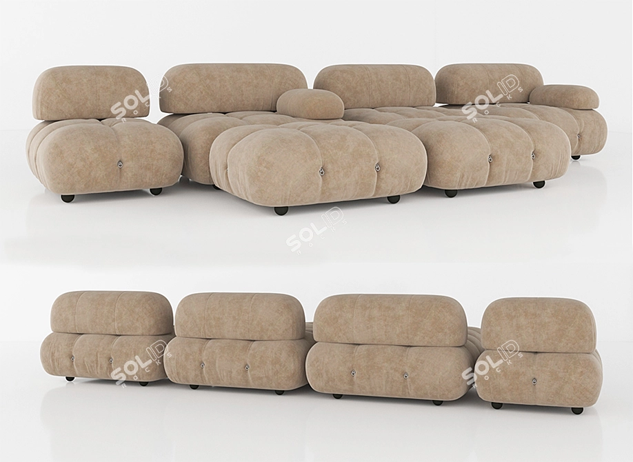 Versatile Comfort: B&B Camaleonda Sofa 3D model image 2