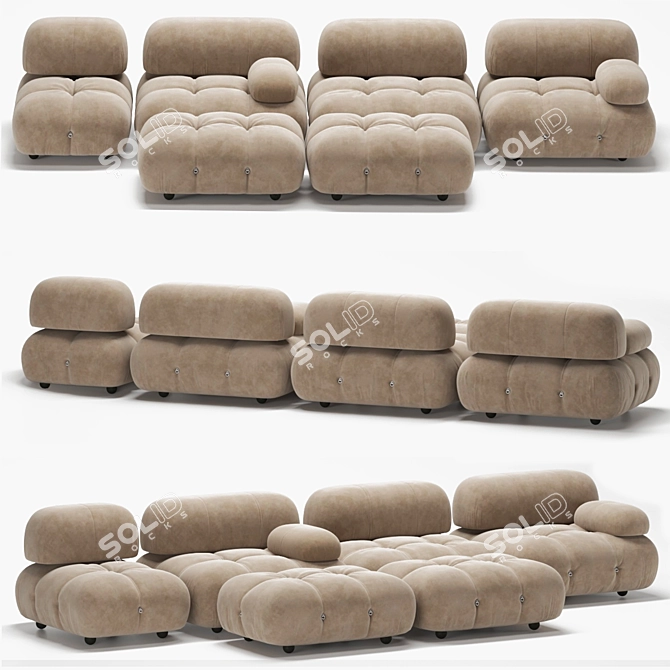 Versatile Comfort: B&B Camaleonda Sofa 3D model image 5