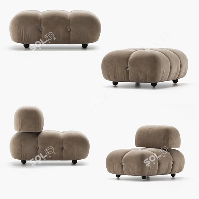 Versatile Comfort: B&B Camaleonda Sofa 3D model image 6