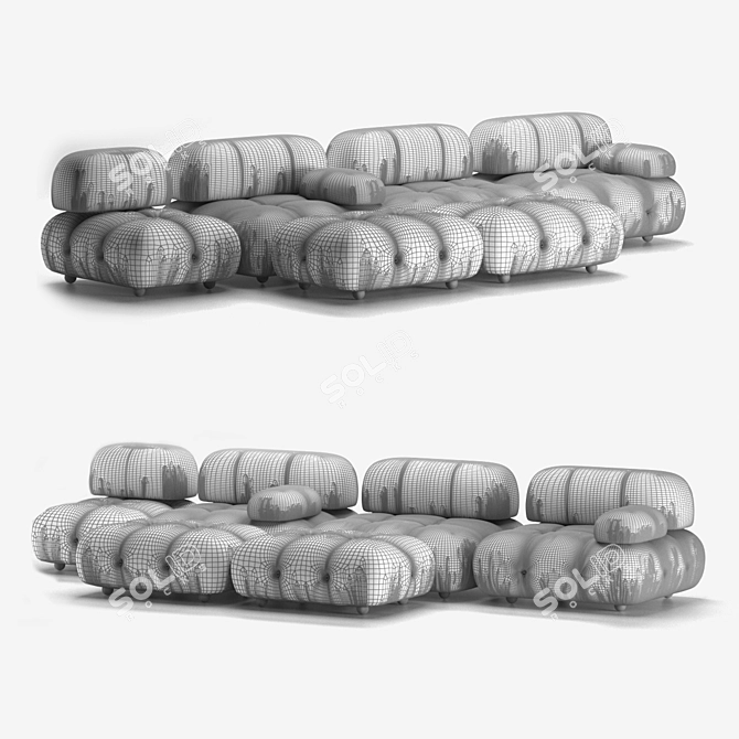 Versatile Comfort: B&B Camaleonda Sofa 3D model image 9