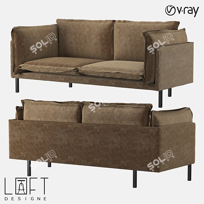 Modern LoftDesign Sofa 075 Model 3D model image 1