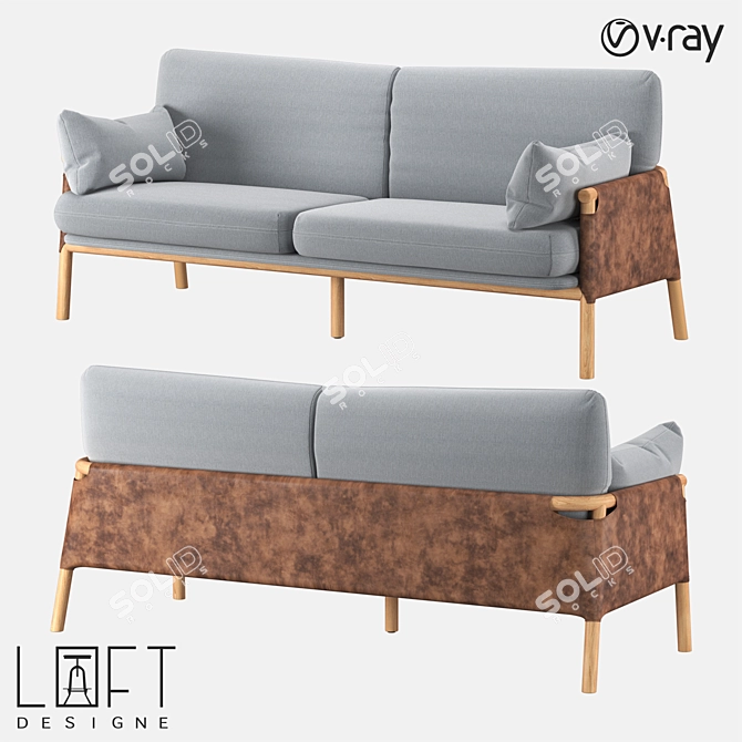 Modern Loft Sofa with Luxurious Design 3D model image 1