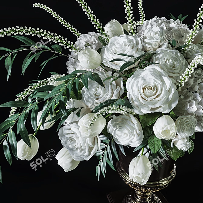 Elegant Floral Arrangement: Grand Bouquet 3D model image 2