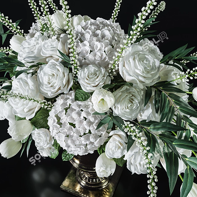 Elegant Floral Arrangement: Grand Bouquet 3D model image 3