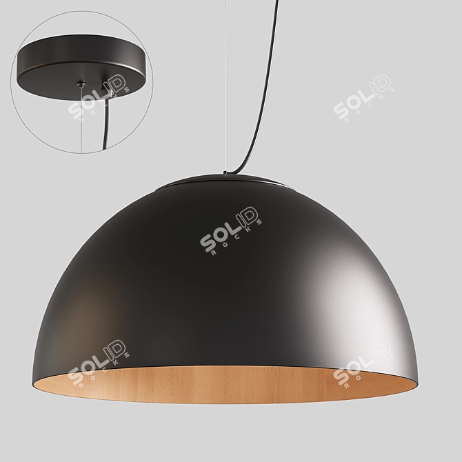 Sleek Pendant Light: Modern Design 3D model image 2