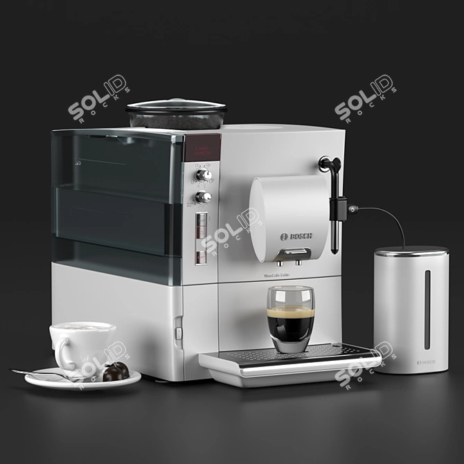 Bosch TES50328RW: White Coffee Perfection 3D model image 1