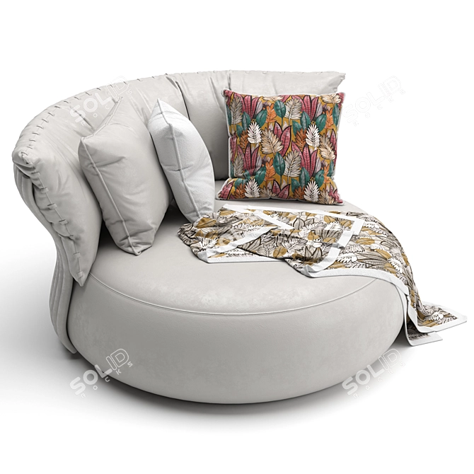 Luxury Cannes Small Sofa 3D model image 2