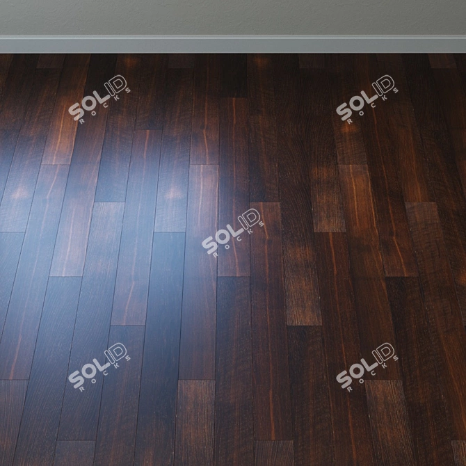 Luxury Oak Gate Parquet Board 3D model image 2