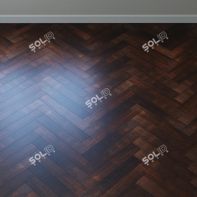 Luxury Oak Gate Parquet Board 3D model image 4