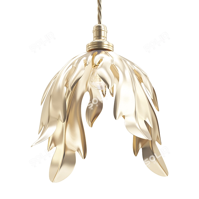 Elegant Old Ivory Pendant Light 3D model image 1