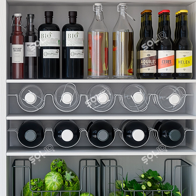  Storage Organizer Set for Kitchen Pantry or Shelves 3D model image 4