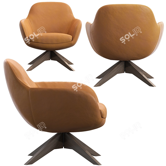 Luxury Lounge: Nicoline Ghirla Armchair 3D model image 3