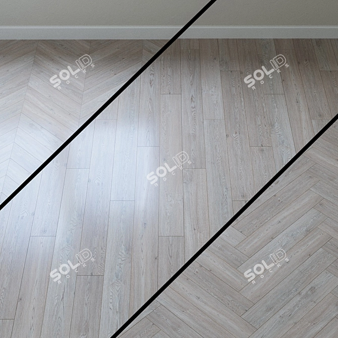 Kahrs White Oak Parquet Board 3D model image 1