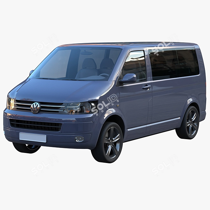 VW Multivan T5: Spacious 7-Seater Van 3D model image 1