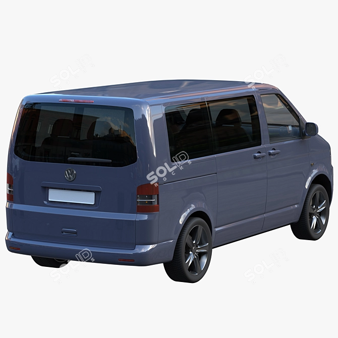 VW Multivan T5: Spacious 7-Seater Van 3D model image 3