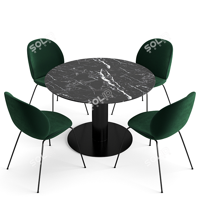 Beetle Dining Set: Stylish, Versatile & Functional 3D model image 8