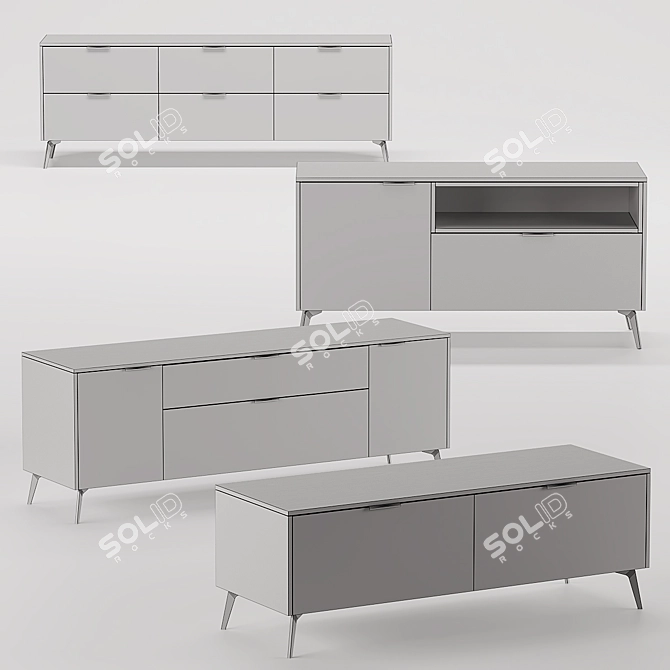 SK Design Olson ST TV Stand 3D model image 4