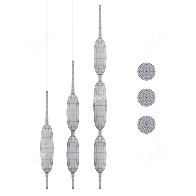 Modern Glass Pendant Lamp: Lampatron KAERDAG 3D model image 3