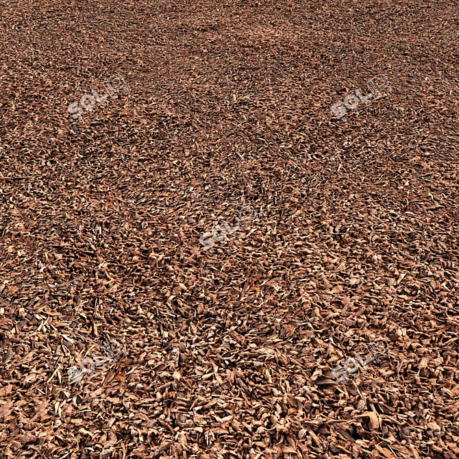 Mulch: High-Quality Wood Bark for Landscaping 4 Options 3D model image 2