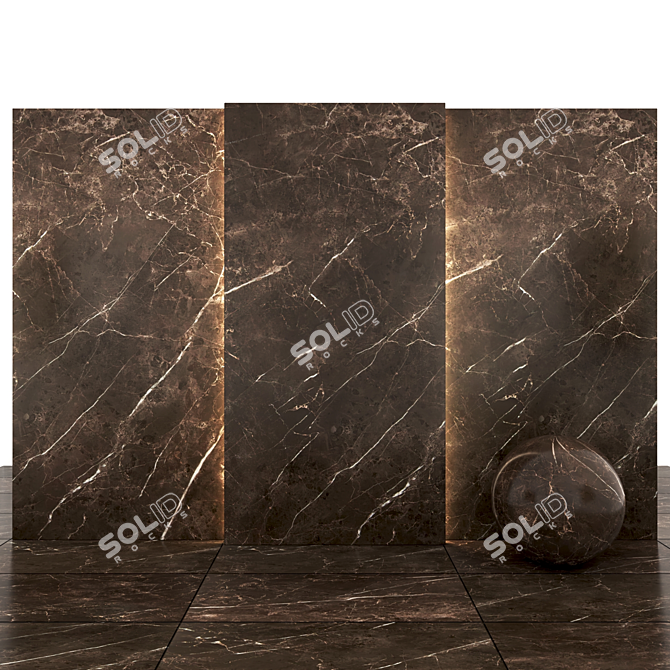 Elegant Imperiale Marble: Texture-rich Slabs & Tiles 3D model image 2