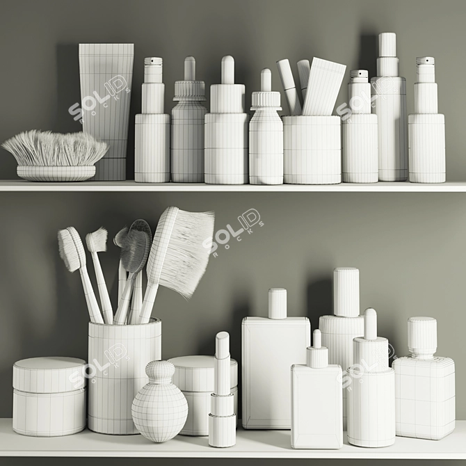 Skin Saviors Shelf: Ultimate Skincare Products 3D model image 4