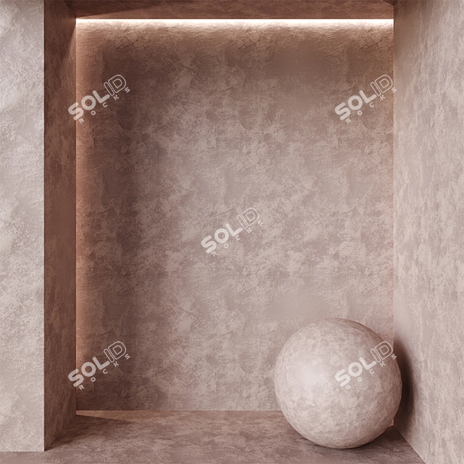 Seamless Plaster Texture Set 3D model image 1