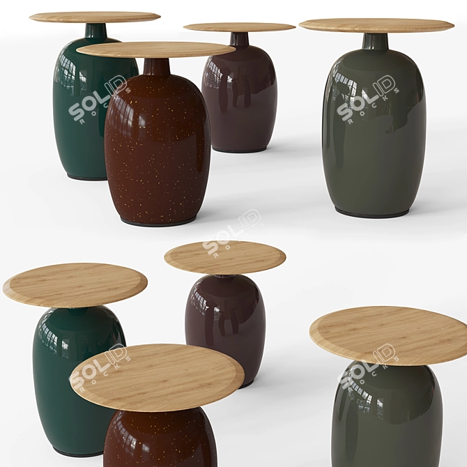 Gloster Blow Tabble: Modern Side Tables 3D model image 1