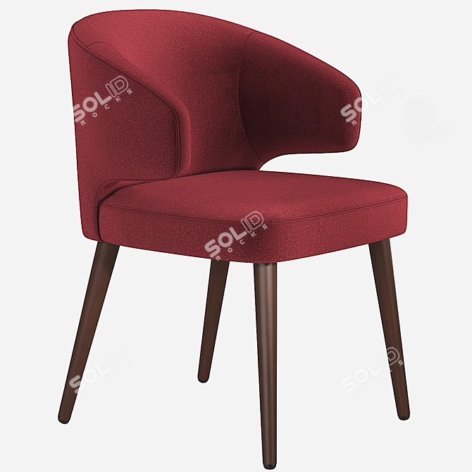 Elegant Minotti Aston Dining Chair 3D model image 1