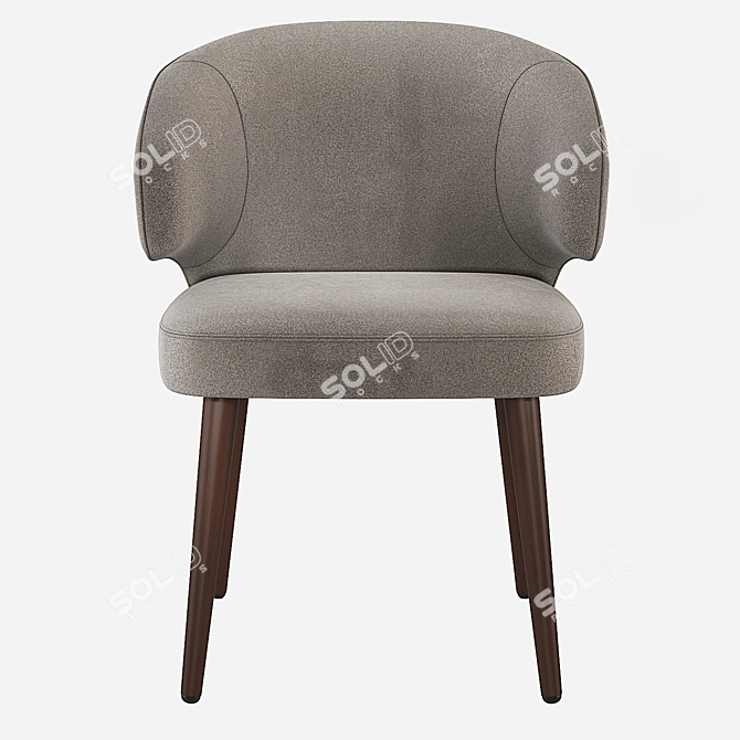 Elegant Minotti Aston Dining Chair 3D model image 11