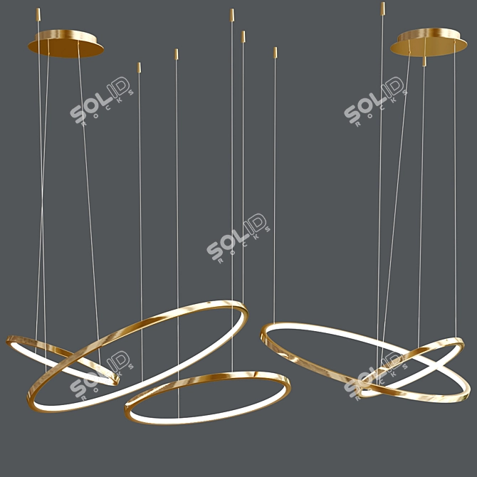 Prima Pendant Light: Versatile Design, Adjustable Length 3D model image 2