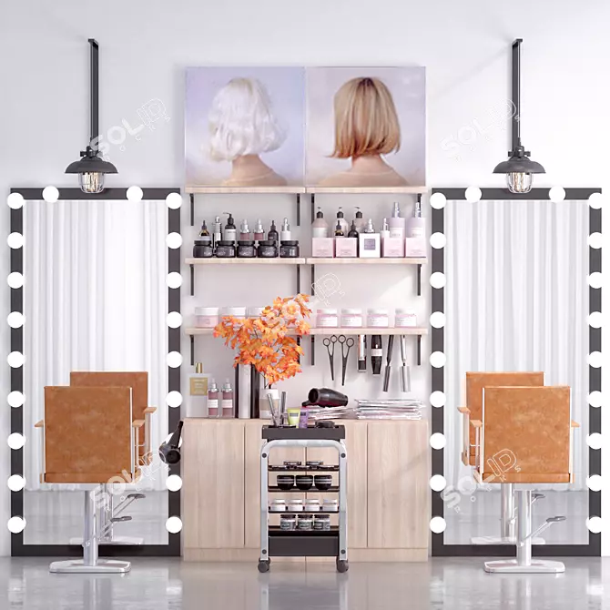 Highly Detailed JC Barber Shop 8: Beauty Salon 3D model image 1